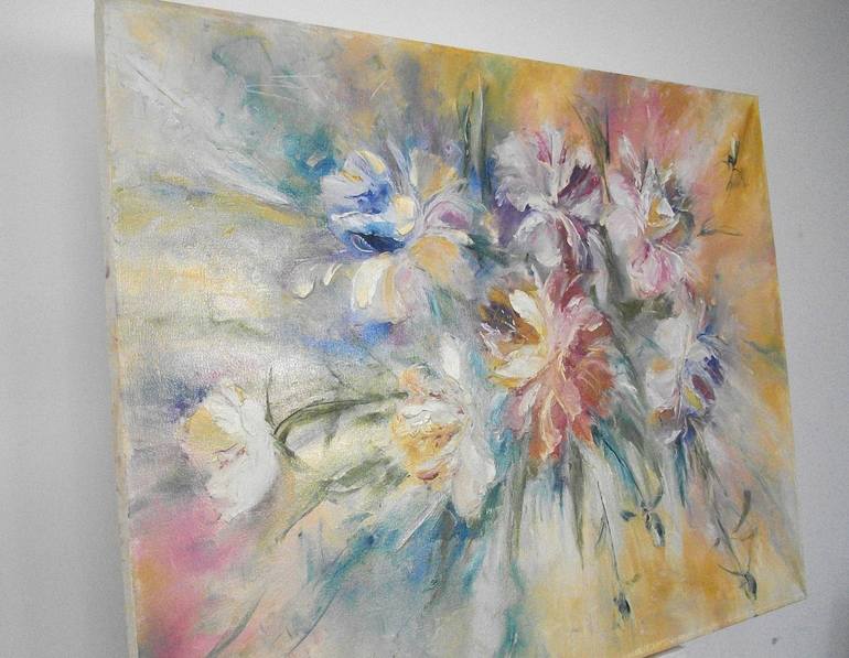 Original Modern Floral Painting by Natalia Esanu