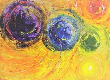 Original Abstract Expressionism Abstract Paintings by Natalia Esanu