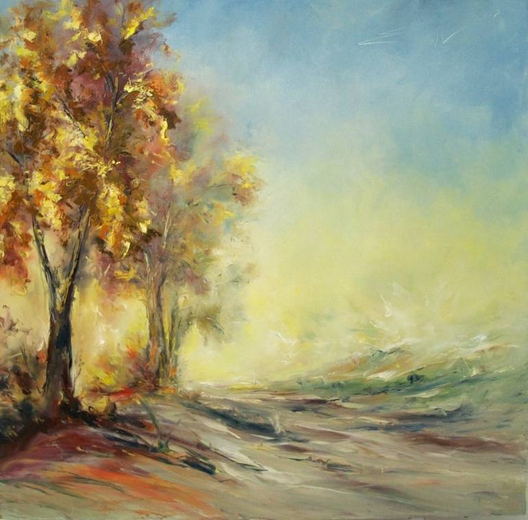 Original Modern Landscape Painting by Natalia Esanu