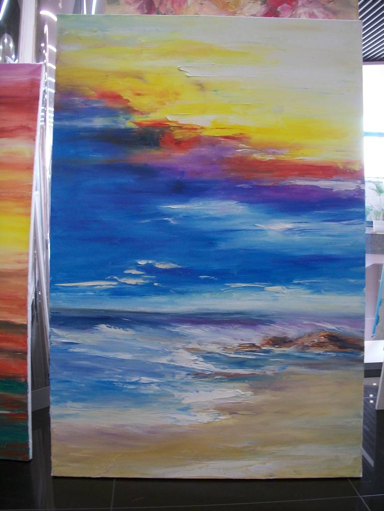 Original Modern Seascape Painting by Natalia Esanu