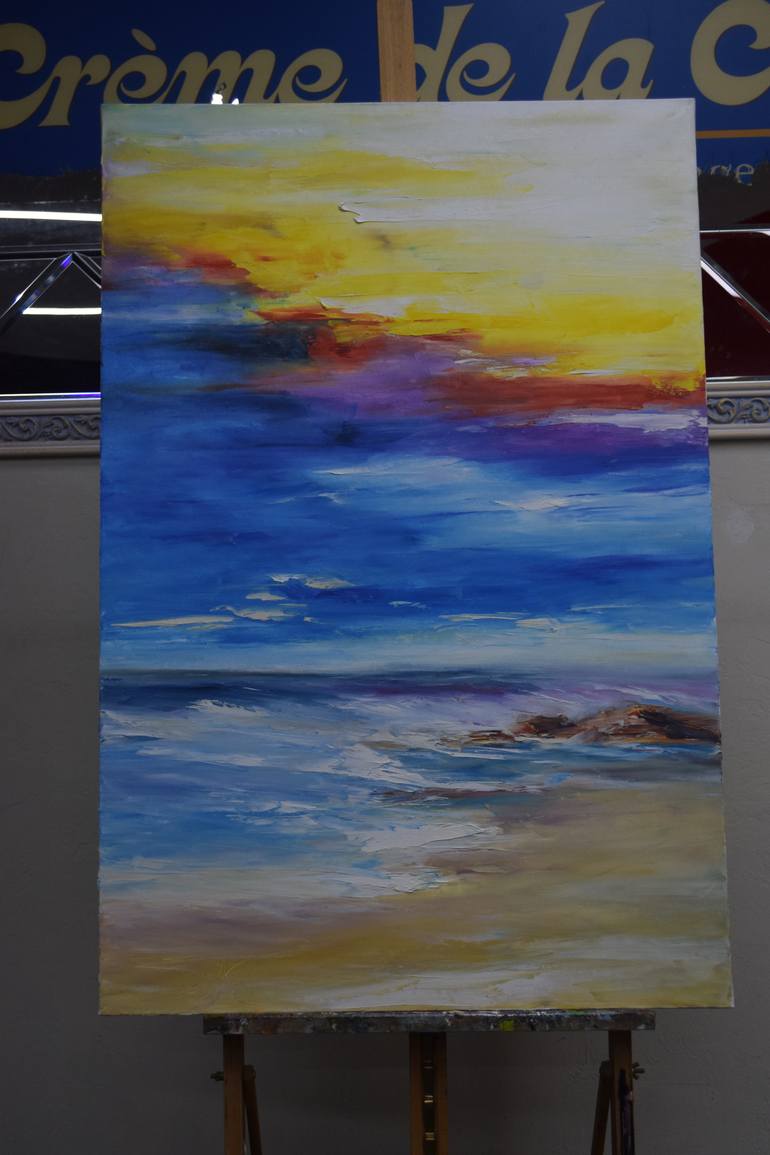 Original Modern Seascape Painting by Natalia Esanu