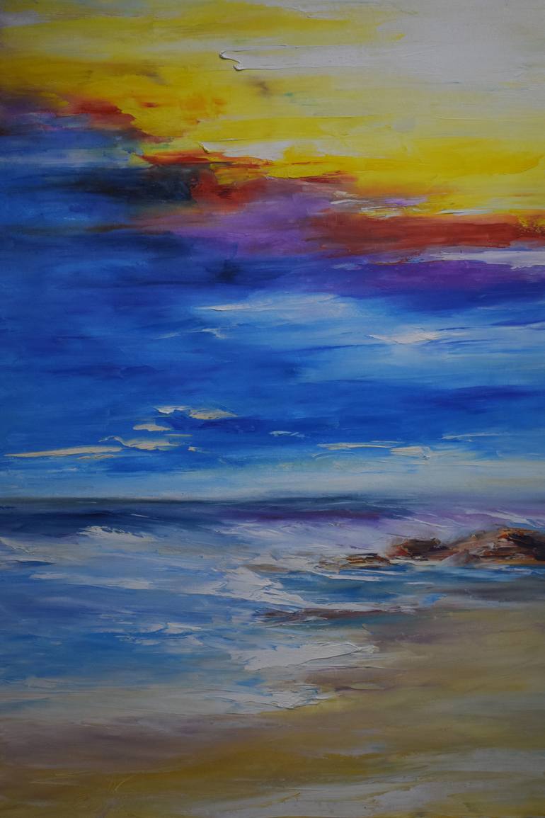 Original Modern Seascape Painting by Natalia Esanu