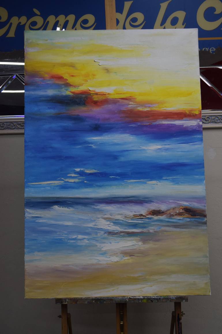 Original Modern Seascape Painting by Natalia Esanu