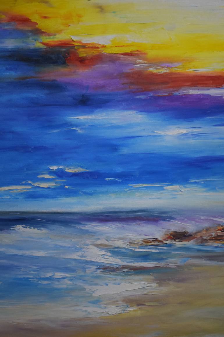 Original Modern Seascape Painting by Natalia Esanu