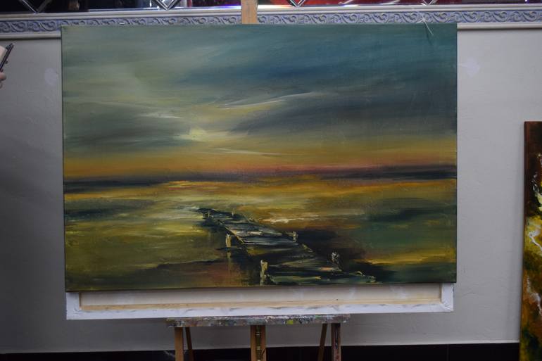 Original Modern Seascape Painting by Natalia Esanu