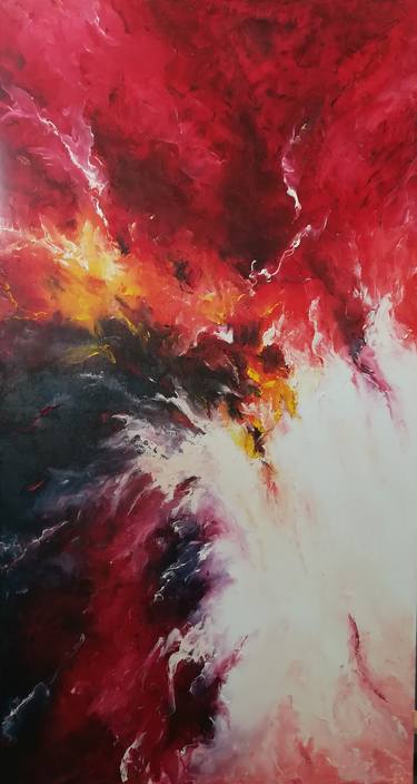 Original Abstract Expressionism Abstract Paintings by Natalia Esanu