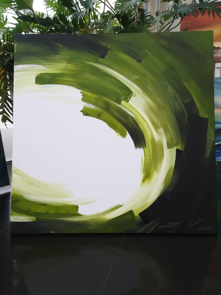 Original Abstract Expressionism Abstract Painting by Natalia Esanu