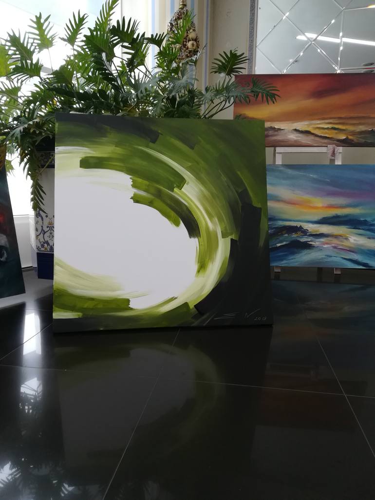 Original Abstract Expressionism Abstract Painting by Natalia Esanu