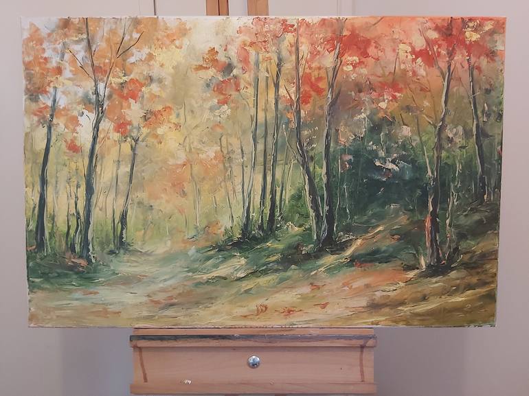 Original Modern Landscape Painting by Natalia Esanu