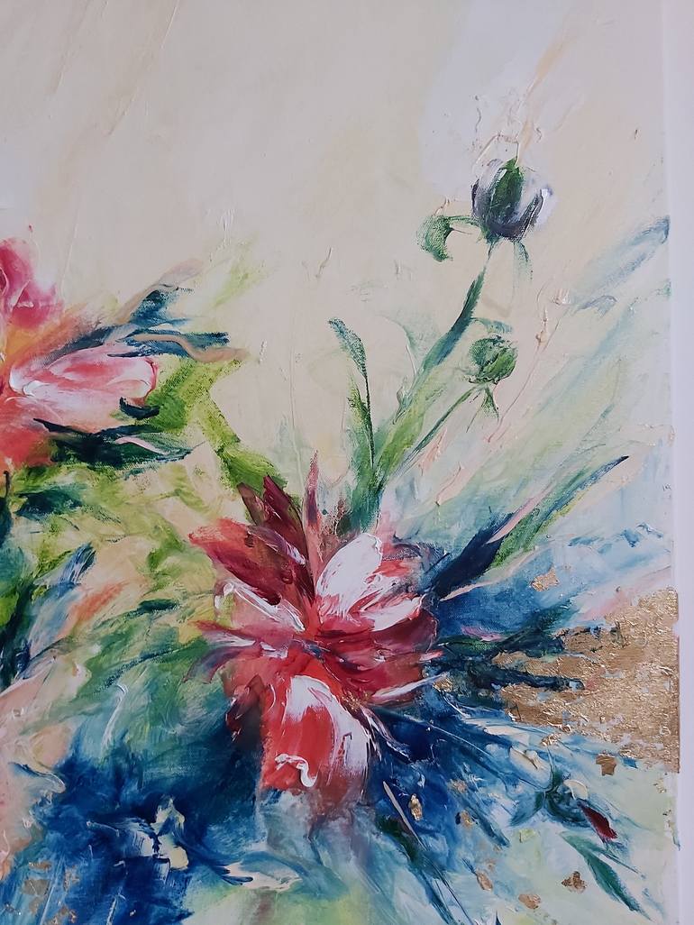 Original Modern Floral Painting by Natalia Esanu