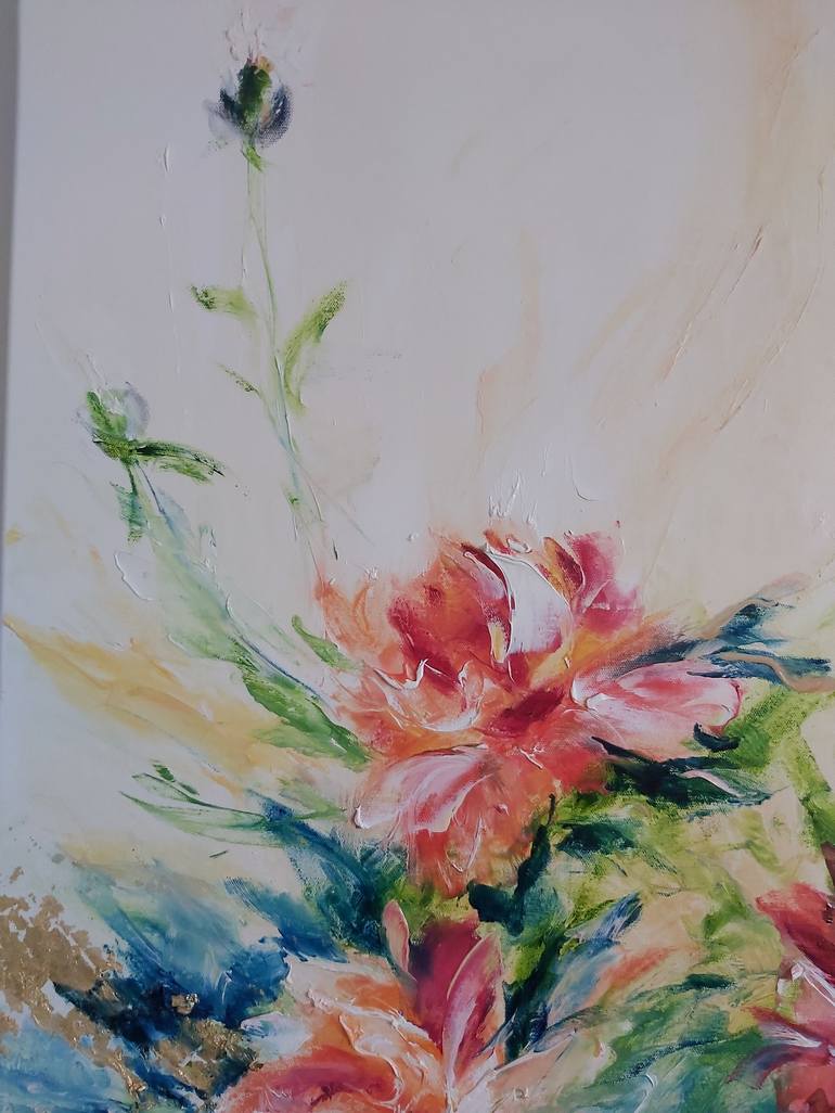 Original Modern Floral Painting by Natalia Esanu