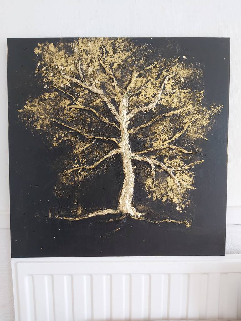 Original Abstract Expressionism Abstract Painting by Natalia Esanu