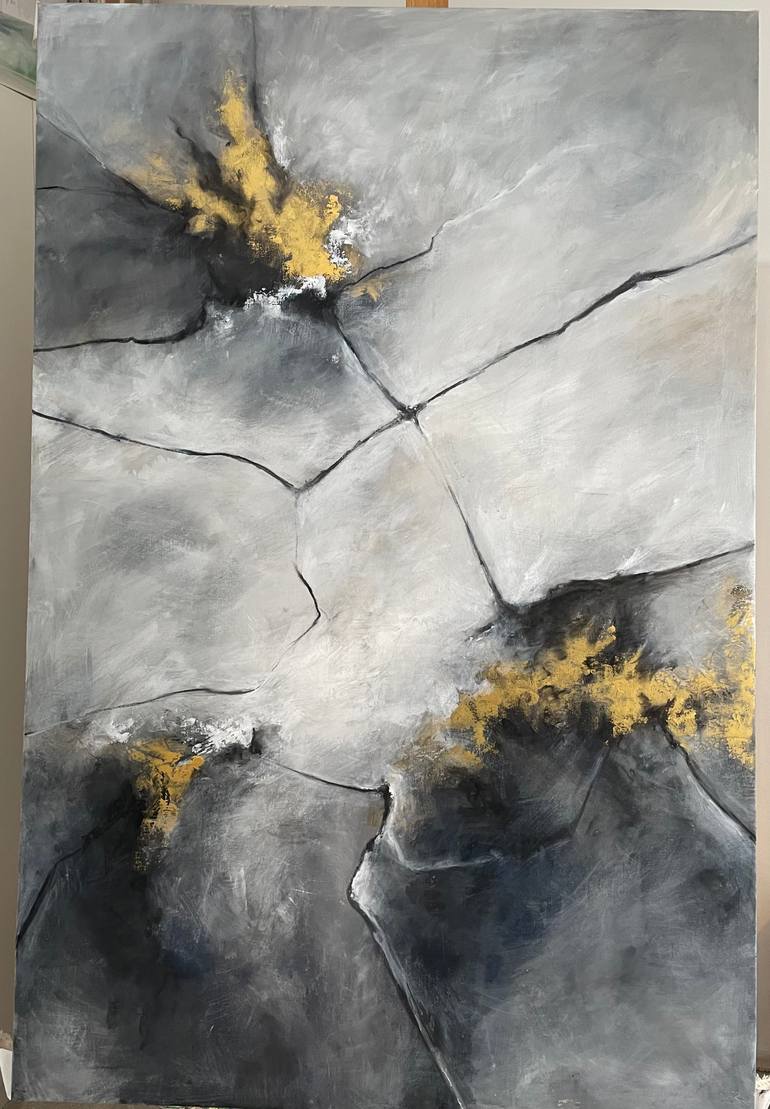 Original Abstract Expressionism Abstract Painting by Natalia Esanu