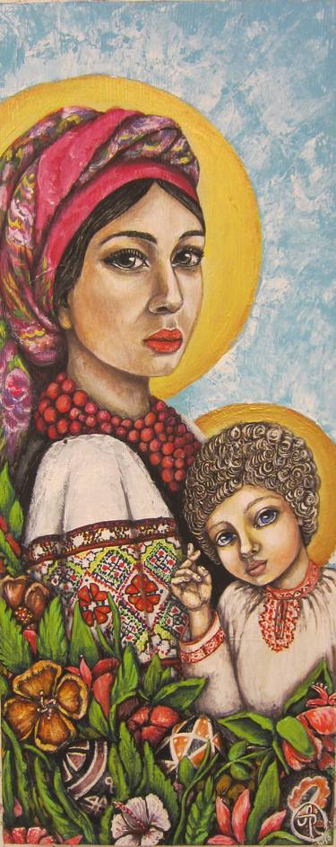 Original Religion Painting by Alina Rozhkova