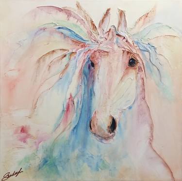 Original Abstract Horse Paintings by Sunday L