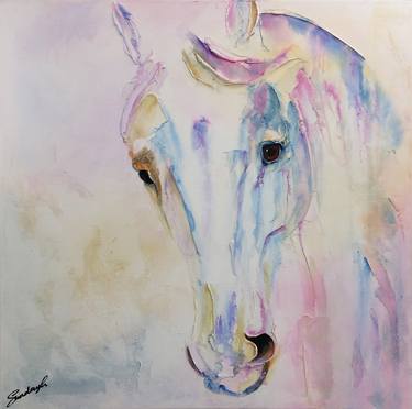 Original Abstract Horse Paintings by Sunday L