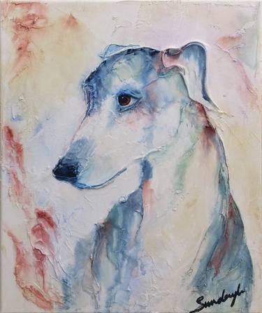 Original Dogs Paintings by Sunday L