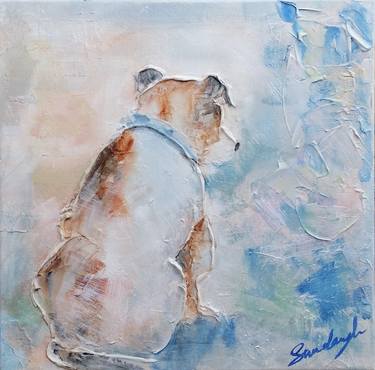 Original Abstract Dogs Paintings by Sunday L