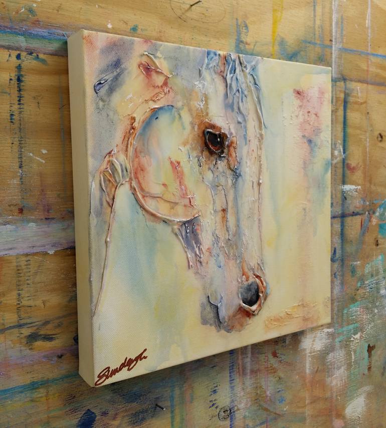 Original Abstract Horse Painting by Sunday L