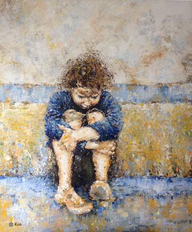 Original Impressionism Abstract Painting by Christophe Kro