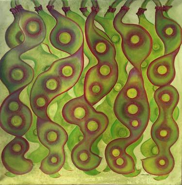 Original Abstract Botanic Paintings by Sher Mannerheim