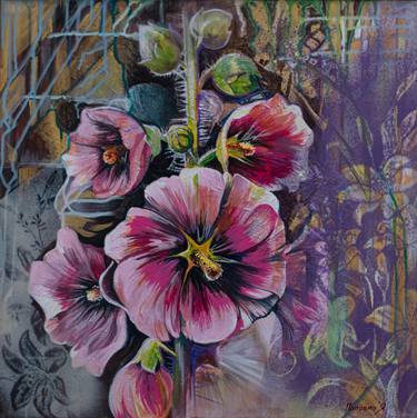 Print of Realism Floral Paintings by Yaroslava Popovych