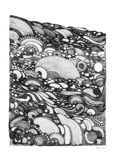 Original Seascape Drawing by Stefania Miola