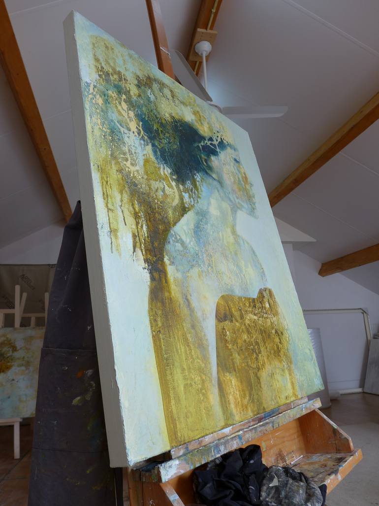 Original Abstract People Painting by Iris Schreven