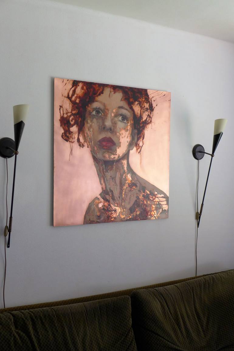 Original Abstract People Painting by Iris Schreven