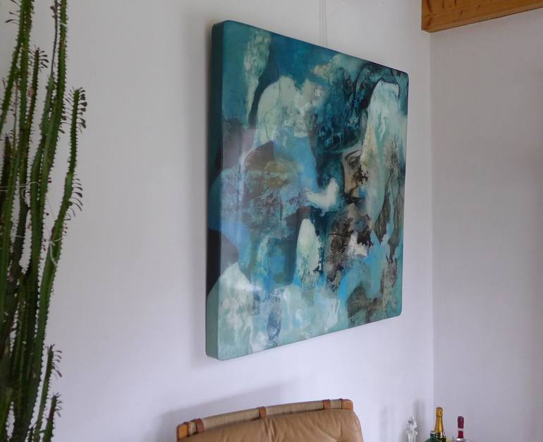 Original Abstract Portrait Painting by Iris Schreven