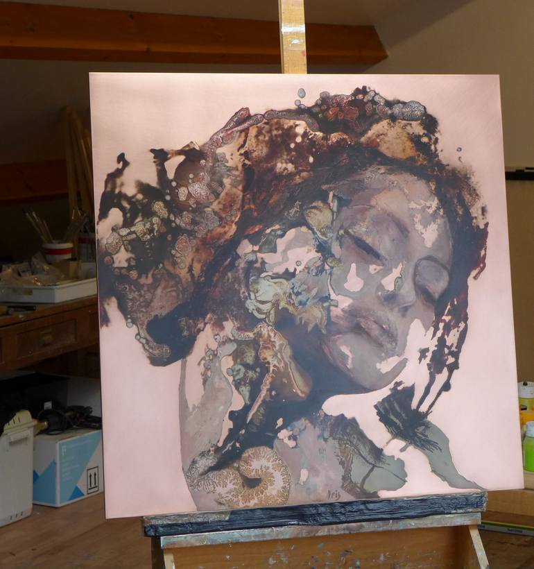 Original Abstract Expressionism People Painting by Iris Schreven