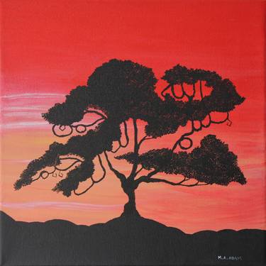 Original Fine Art Tree Paintings by Muhammad Adam