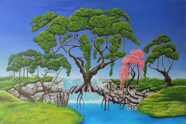 Original Fine Art Tree Paintings by Muhammad Adam