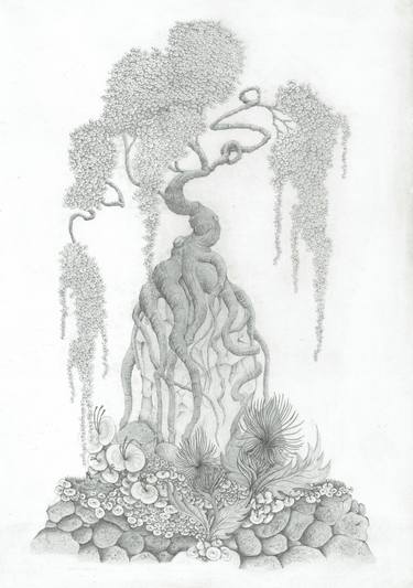 Original Surrealism Tree Drawings by Muhammad Adam