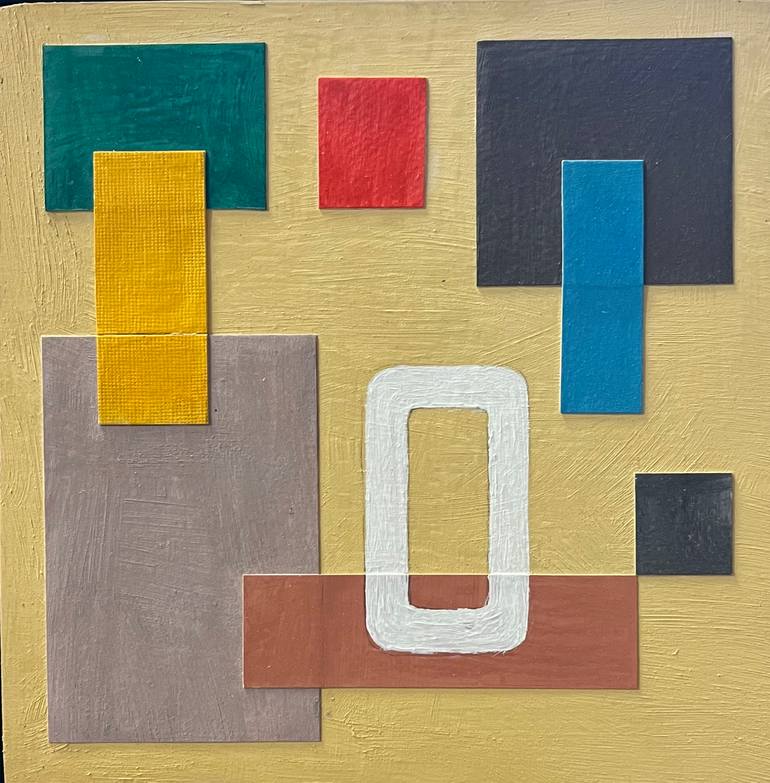 Original Color Field Painting Abstract Collage by Kathryn Sue Anderson