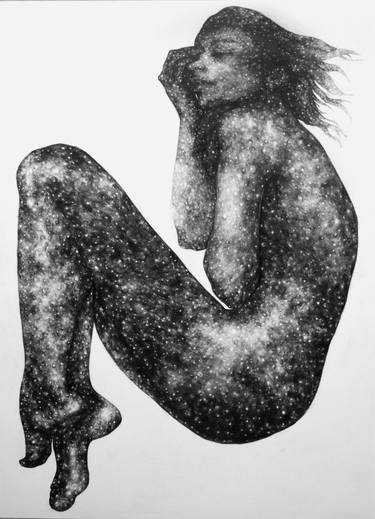 Original Figurative Nude Drawing by Shannon Keller