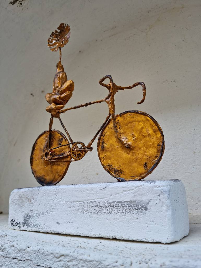 Original 3d Sculpture Bicycle Sculpture by Mateo Kos
