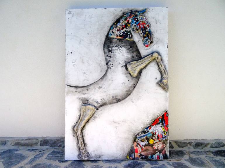 Original Abstract Horse Sculpture by Mateo Kos