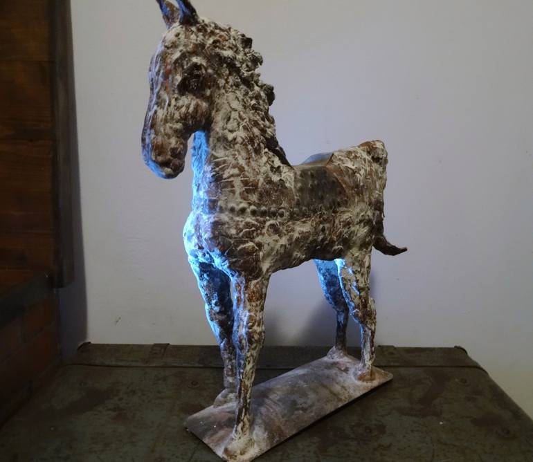 " Wild Mustang" dim:50x45x12 cm material: metal,modeling mass,grout - Print