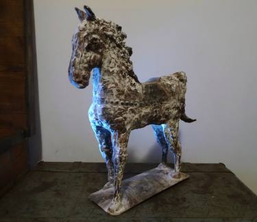 " Wild Mustang" dim:50x45x12 cm material: metal,modeling mass,grout thumb