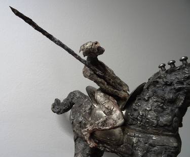 "Horse warrior" - detail2  dim: 38x41x10cm without soldier material: modelling mass(das masa),metal,grout thumb
