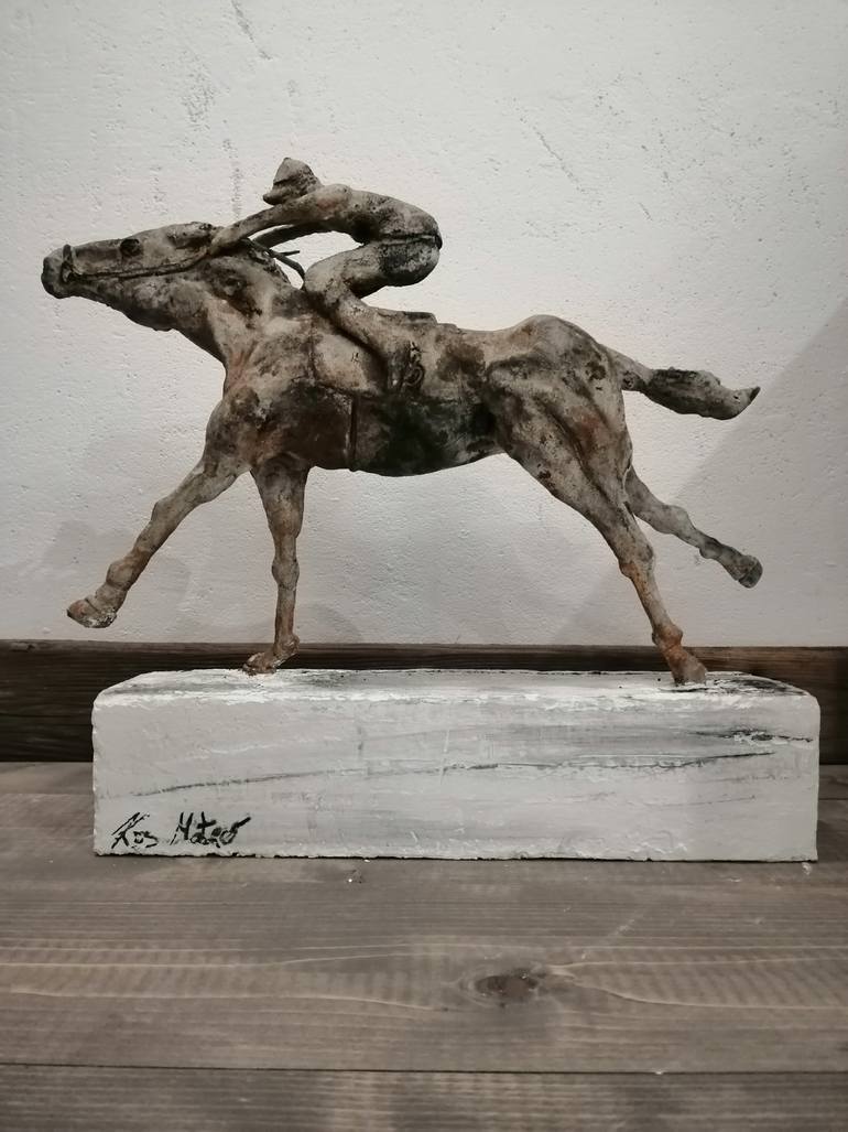 Original Abstract Horse Sculpture by Mateo Kos