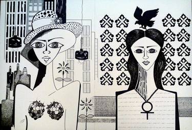Original Illustration Interiors Drawings by Marwa Mohey El Din