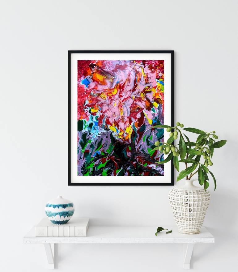 Original Floral Painting by Hannelore Baron