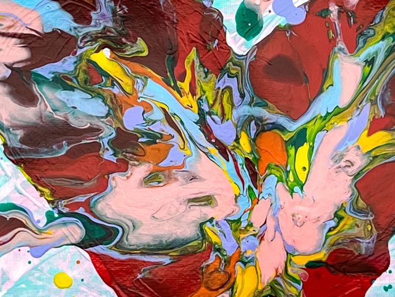 Original Abstract Love Painting by Hannelore Baron