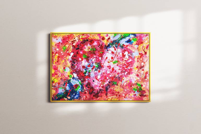 Original Love Painting by Hannelore Baron