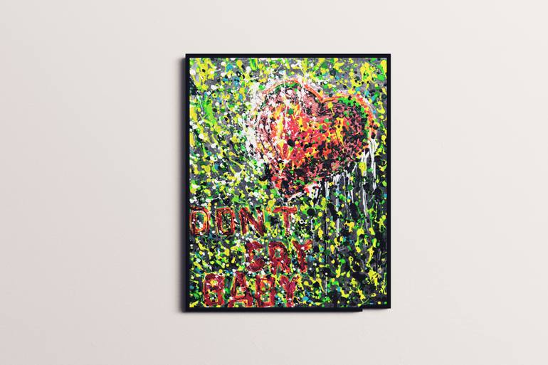 Original Abstract Love Painting by Hannelore Baron