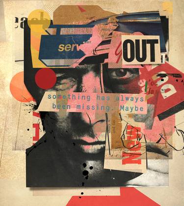 Original Abstract Expressionism Pop Culture/Celebrity Collage by Peter Horvath