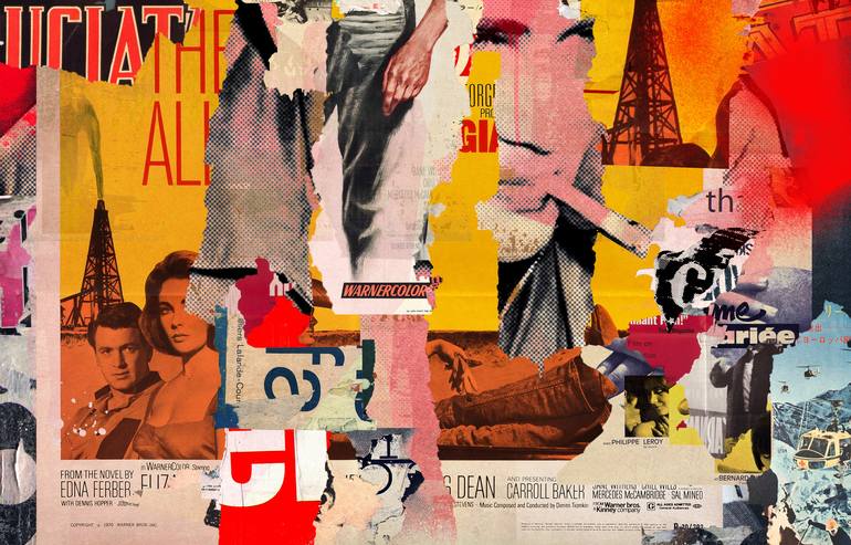 Original Expressionism Pop Culture/Celebrity Collage by Peter Horvath