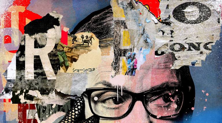 Original Fine Art Pop Culture/Celebrity Collage by Peter Horvath